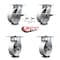Service Caster 6 Inch Semi Steel Caster Brakes/Swivel Locks and 2 Rigid, 2PK SCC-35S620-SSB-SLB-BSL-2-R-2 - alternate 4
